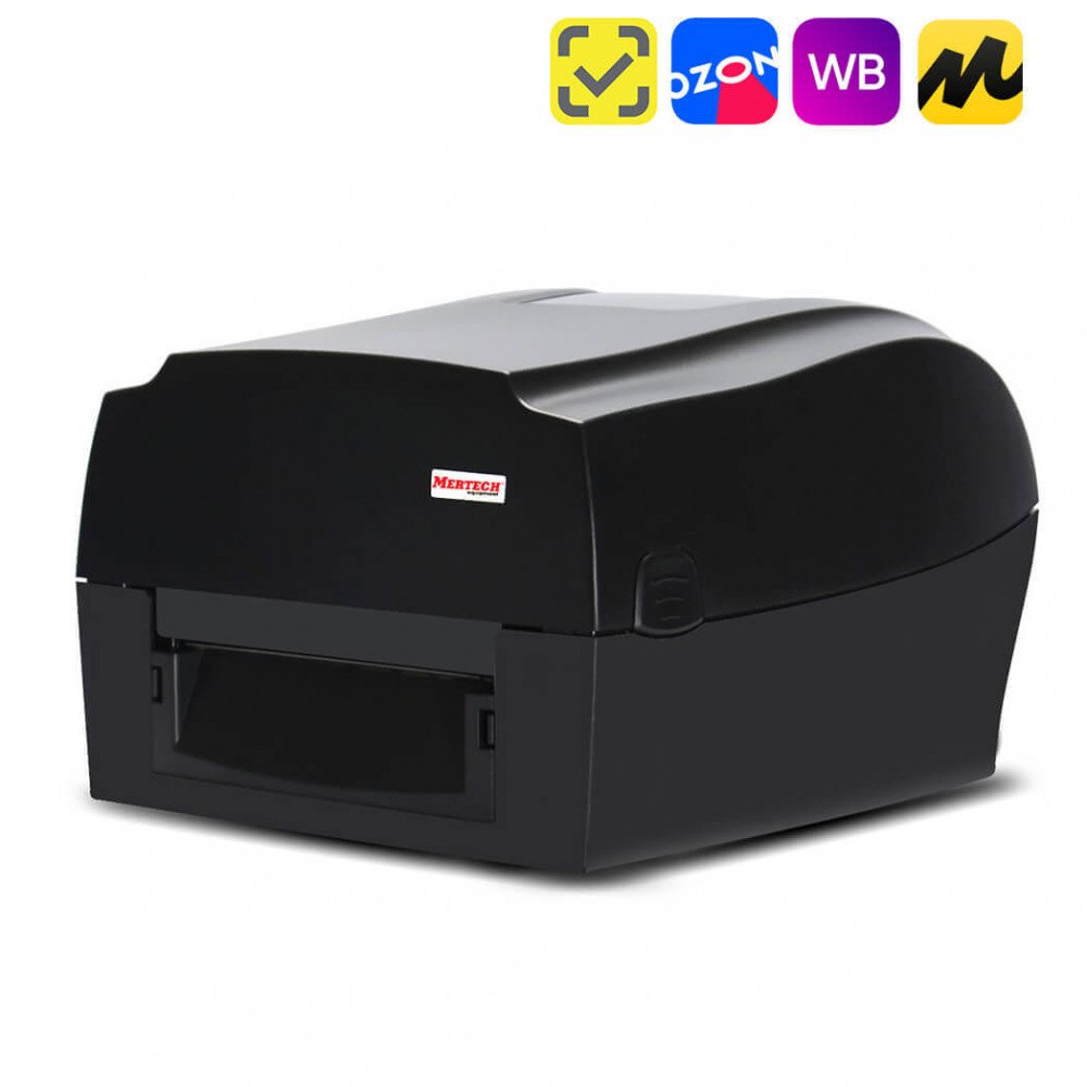 Термотрансферный принтер этикеток MERTECH TLP300 TERRA NOVA (300 DPI) USB, RS232, Ethernet Black