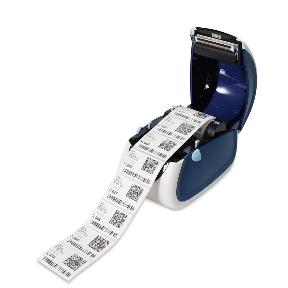 Termal yopishtiruvchi yorliqli printer MERTECH LP58 EVA RS232-USB White & blue — 4-surat