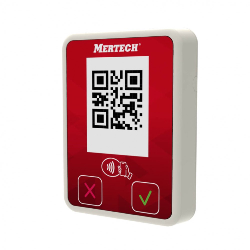 Терминал QR оплаты MERTECH Mini с NFC белый/красный