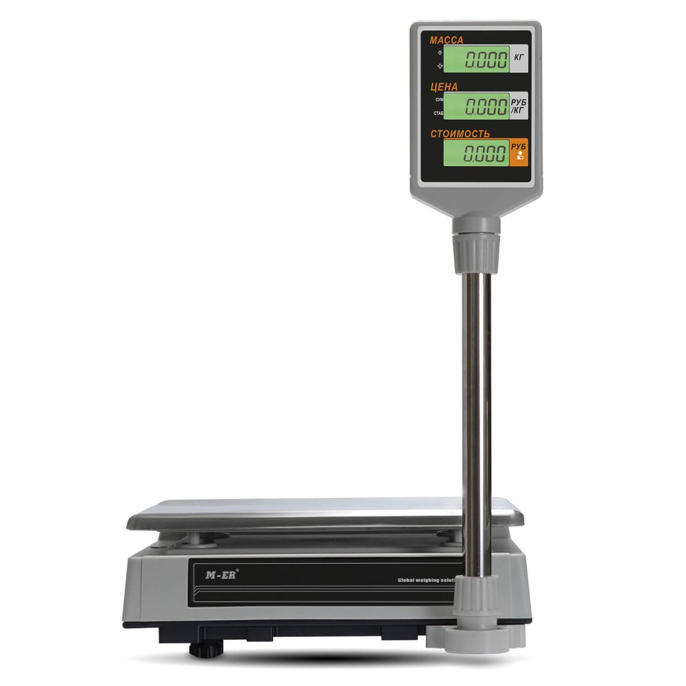 Торговые настольные весы M-ER 327 ACP-32.5 "Ceed" LCD Белые — фото 5