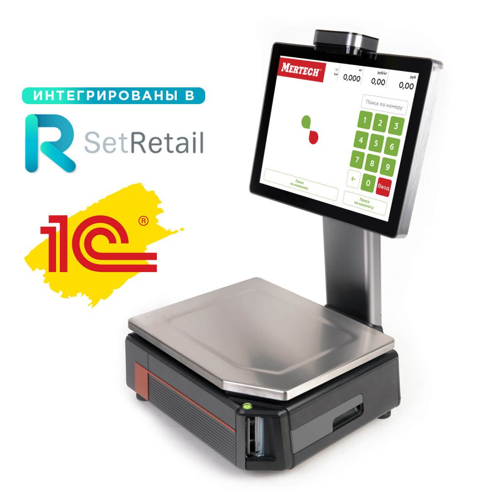 Yorliqli tarozilar M-ER 727 PM-15.2 (VISION-AI, 15", USB, Ethernet, Wi-Fi)