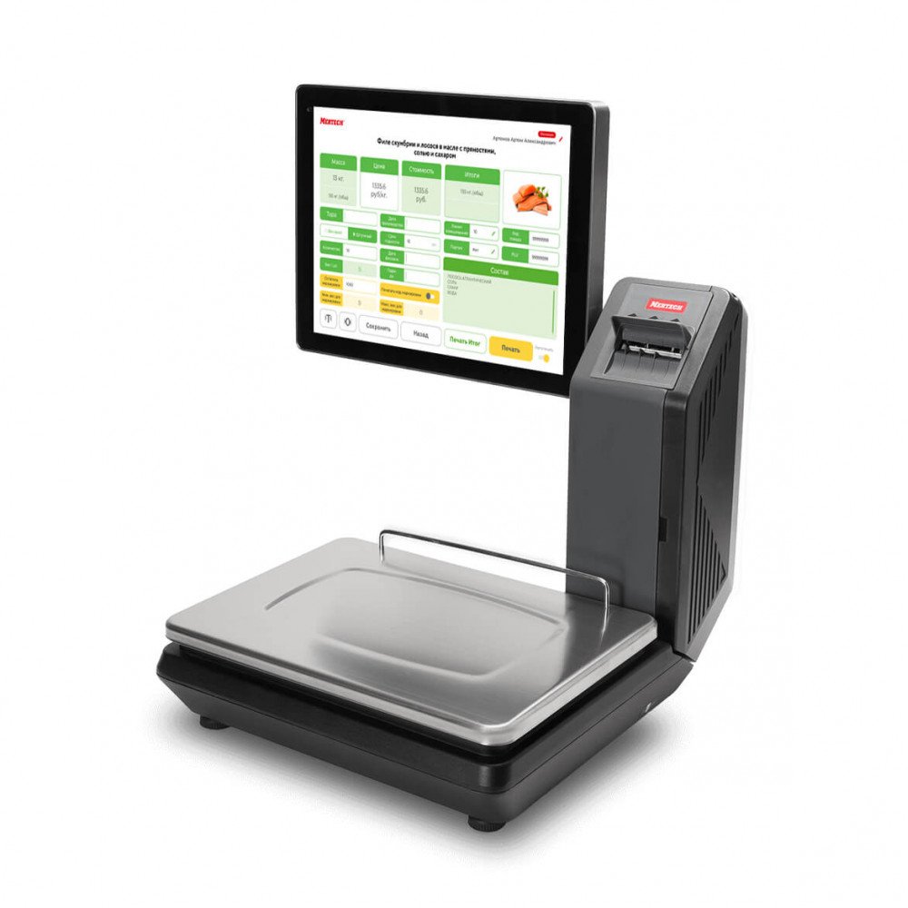 Весы с печатью этикеток M-ER 723 PM-15.2 (15", USB, Ethernet, Wi-Fi) — фото 2