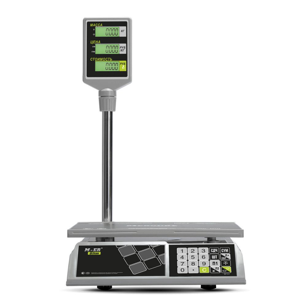 Tijoriy stol tarozilari M-ER 326 ACP-32.5 "Slim" LCD oq — 2-surat