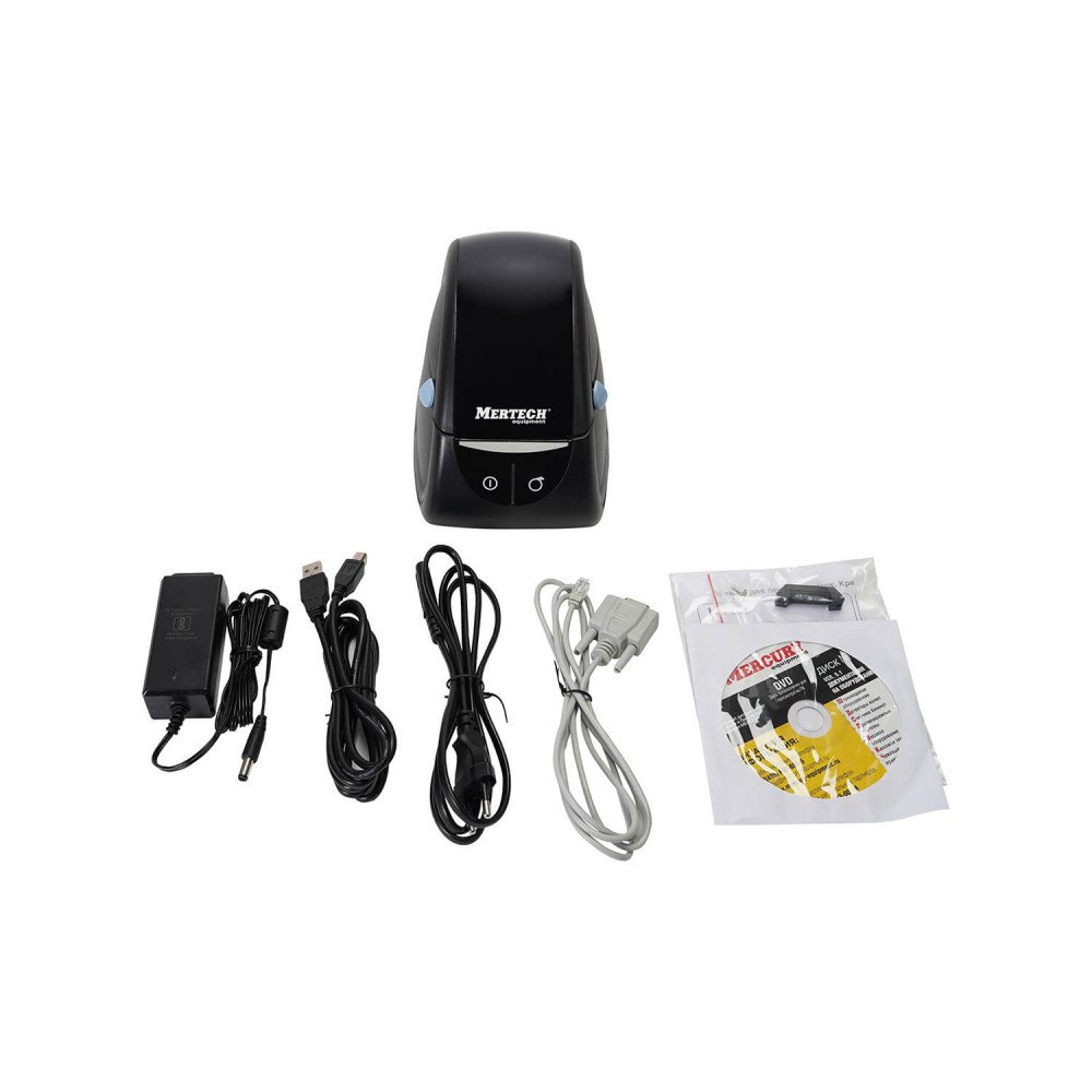 Термопринтер самоклеящихся этикеток MERTECH LP58 EVA RS232-USB Black — фото 8