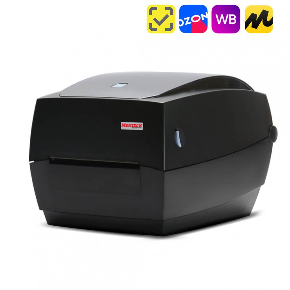 Termal uzatish printeri MERTECH TLP100 TERRA NOVA USB, RS232, Ethernet Black