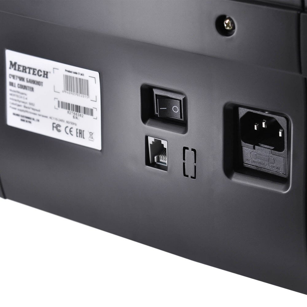 Ko'p valyutali banknot hisoblagichi MERTECH C-4 Black — 10-surat