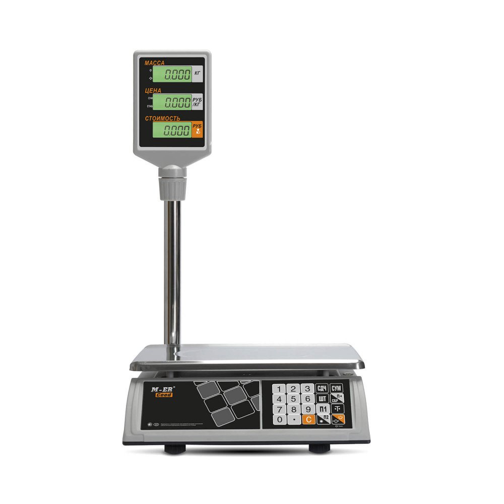Торговые настольные весы M-ER 327 ACP-32.5 "Ceed" LCD Белые — фото 2