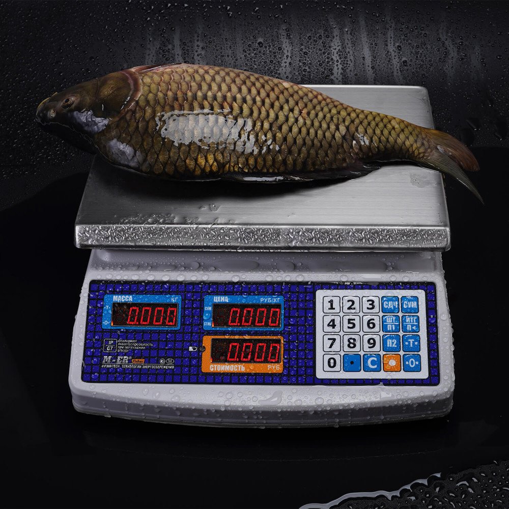 Торговые настольные весы M-ER 329 AC-32.5 IP67 "Fisher" LED — фото 8