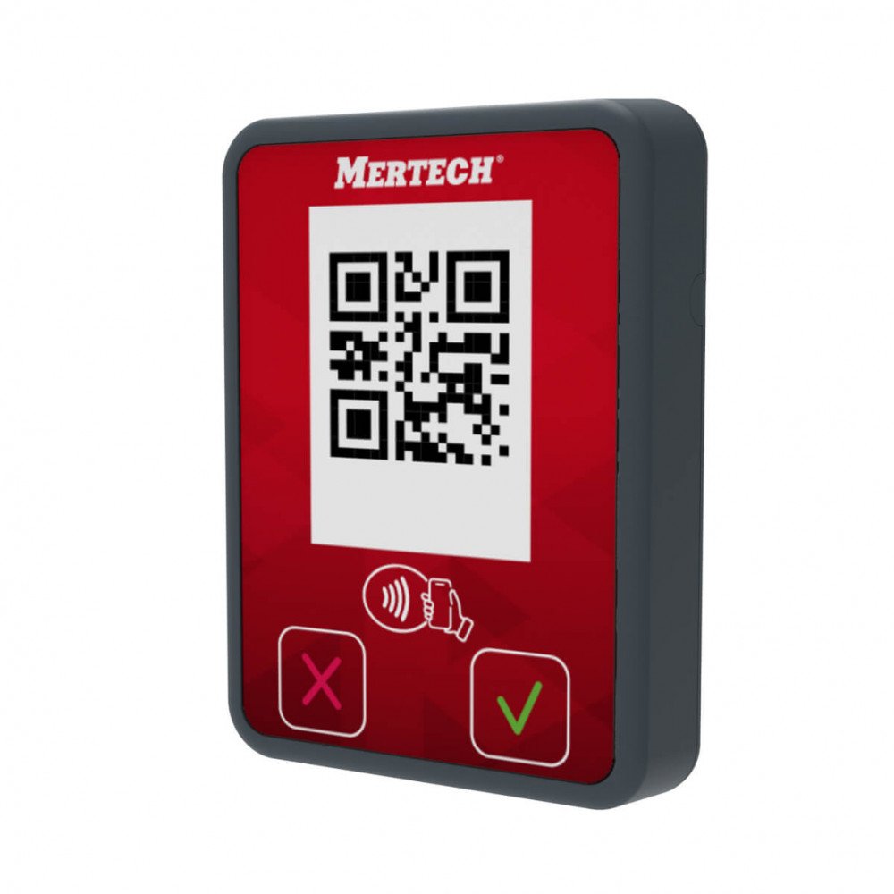 Терминал QR оплаты MERTECH Mini с NFC серый/красный — фото 1
