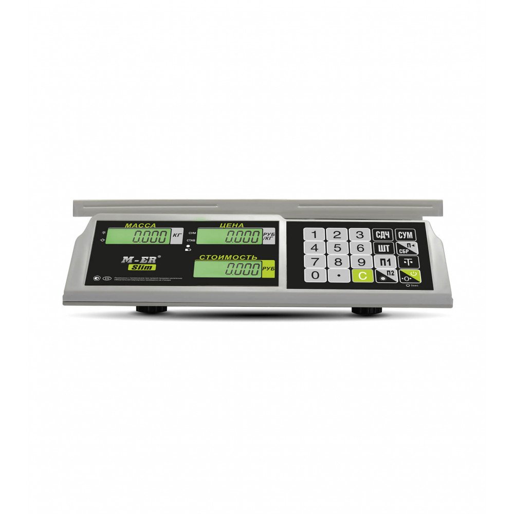 Торговые настольные весы M-ER 326 C-32.5 LCD без АКБ — фото 2