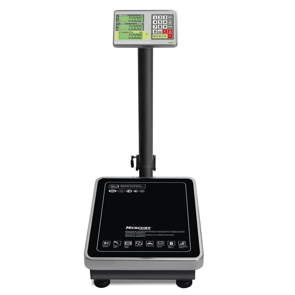 Торговые напольные весы M-ER 335 ACLP-300.50 "TURTLE" с расчетом стоимости товара LCD — фото 2