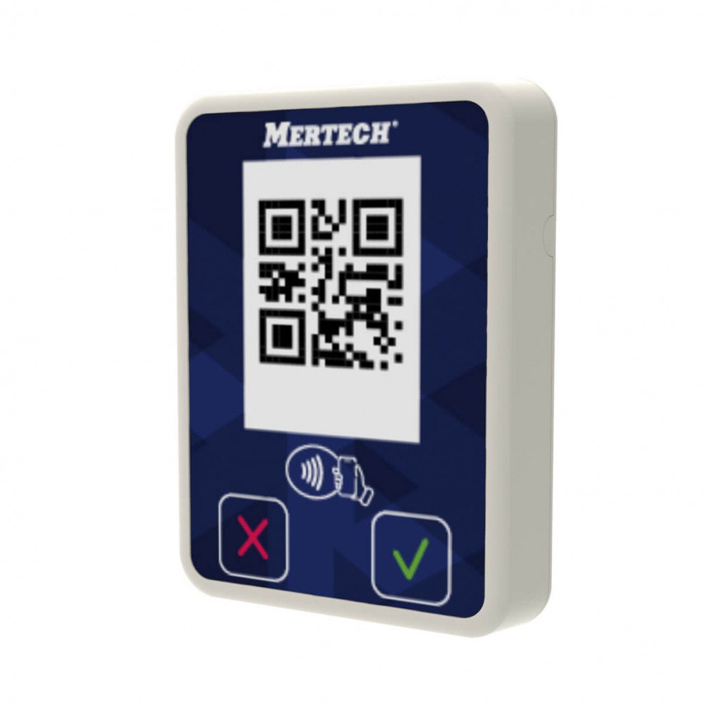 Терминал QR оплаты MERTECH Mini с NFC белый/синий — фото 1