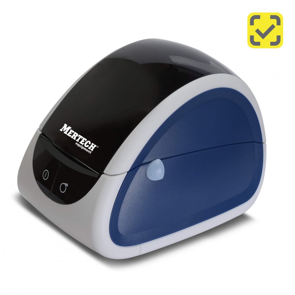 Термопринтер самоклеящихся этикеток MERTECH LP58 EVA RS232-USB White & blue
