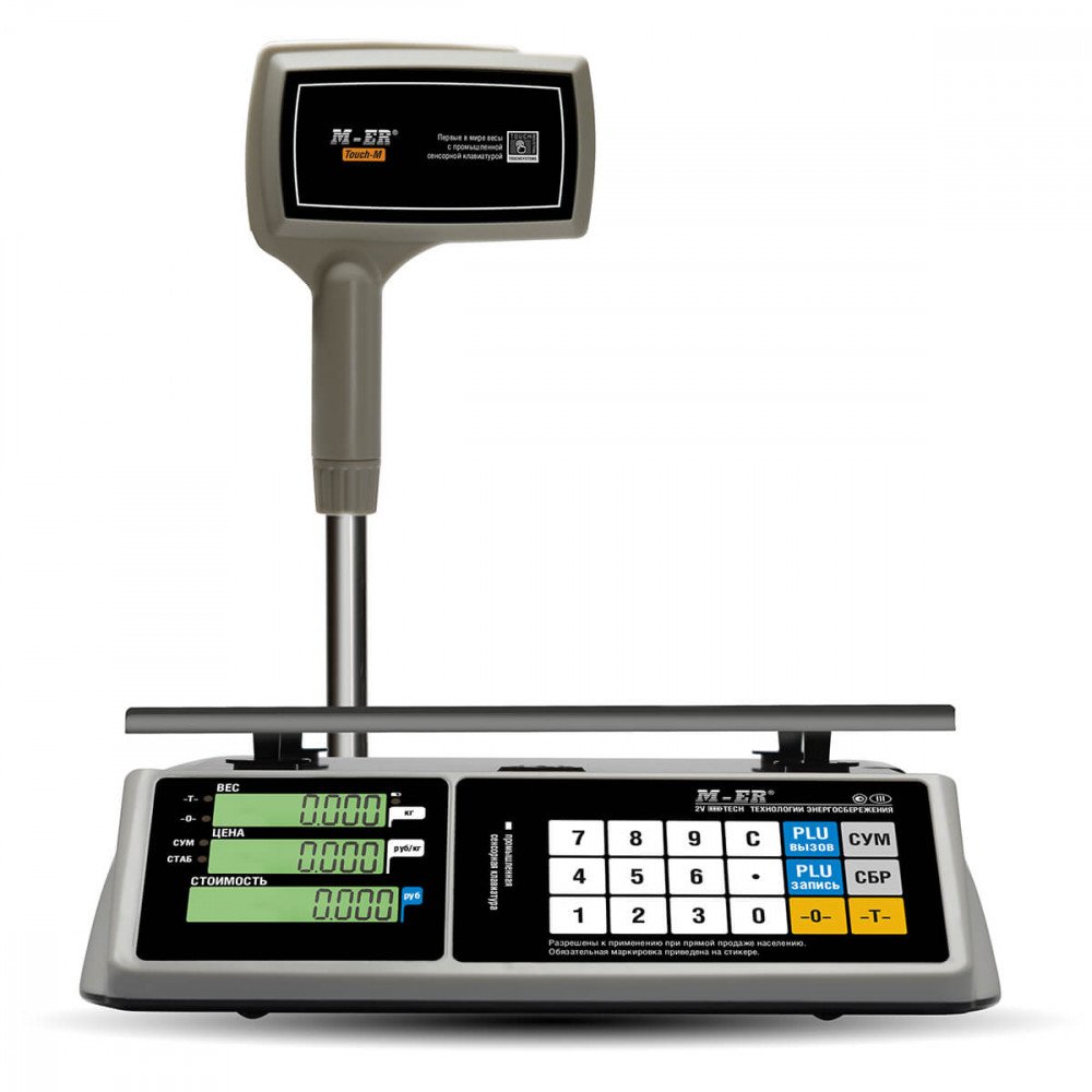 Savdo stoli tarozilari M-ER 328 ACPX-32.5 "TOUCH-M" LCD RS232 va USB — 2-surat