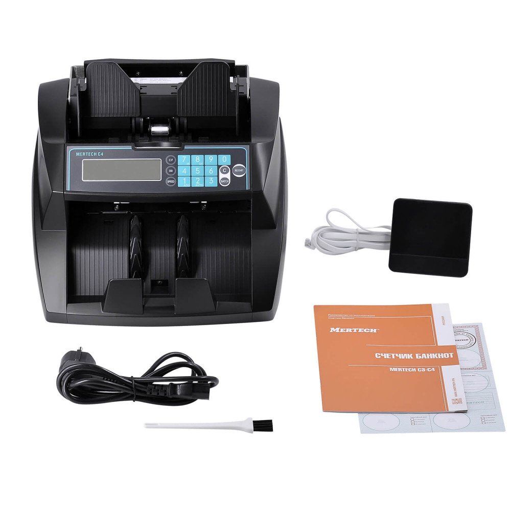 Ko'p valyutali banknot hisoblagichi MERTECH C-4 Black — 11-surat