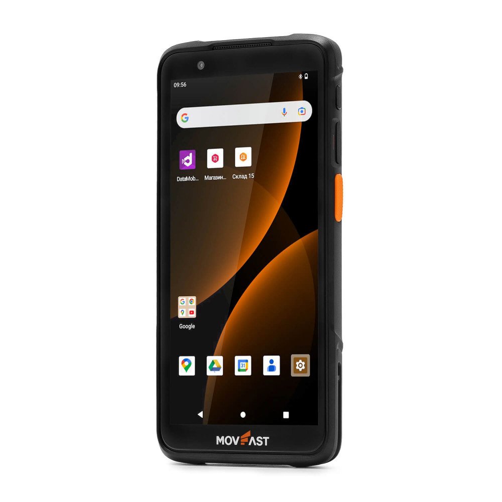 Комплект ТСД S55 Android 13, 4GB/64GB (кредл с передачей, пист. рукоятка, чехол, стекло, ремешок) — фото 1