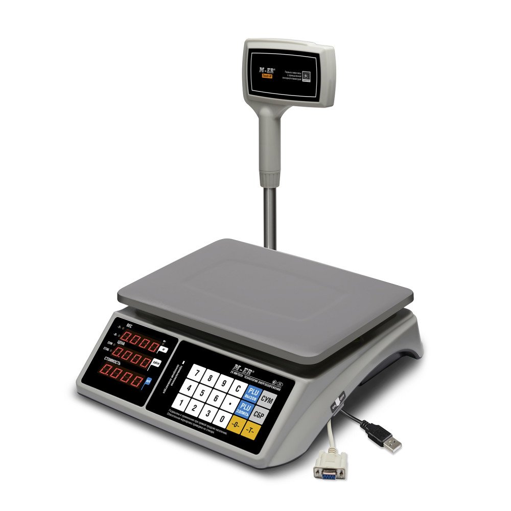 Tijoriy stol tarozilari M-ER 328 ACPX-15.2 "TOUCH-M" LED RS232 va USB