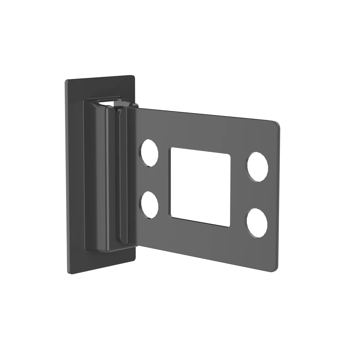 Karton tokcha uchun yechiladigan CORR-A-CLIP ushlagichi, 4 teshikli, qora