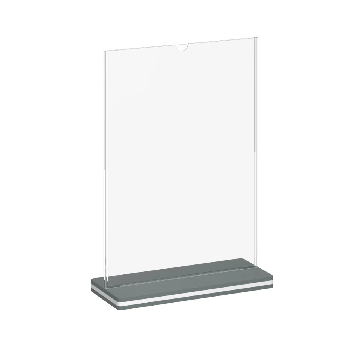 SIGNHOLDER T-stand A4 menyu ushlagichi, tagligi kulrang
