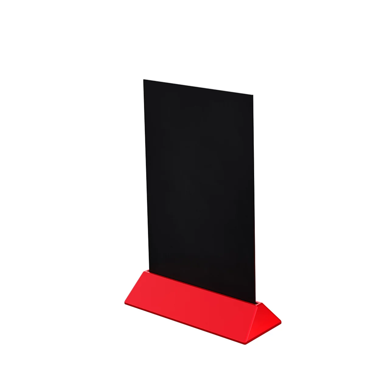 COLOR MENU BOARD A5 bo‘r taxtali stol usti lavhasi, tagligi qizil (qadoqda 20 dona)