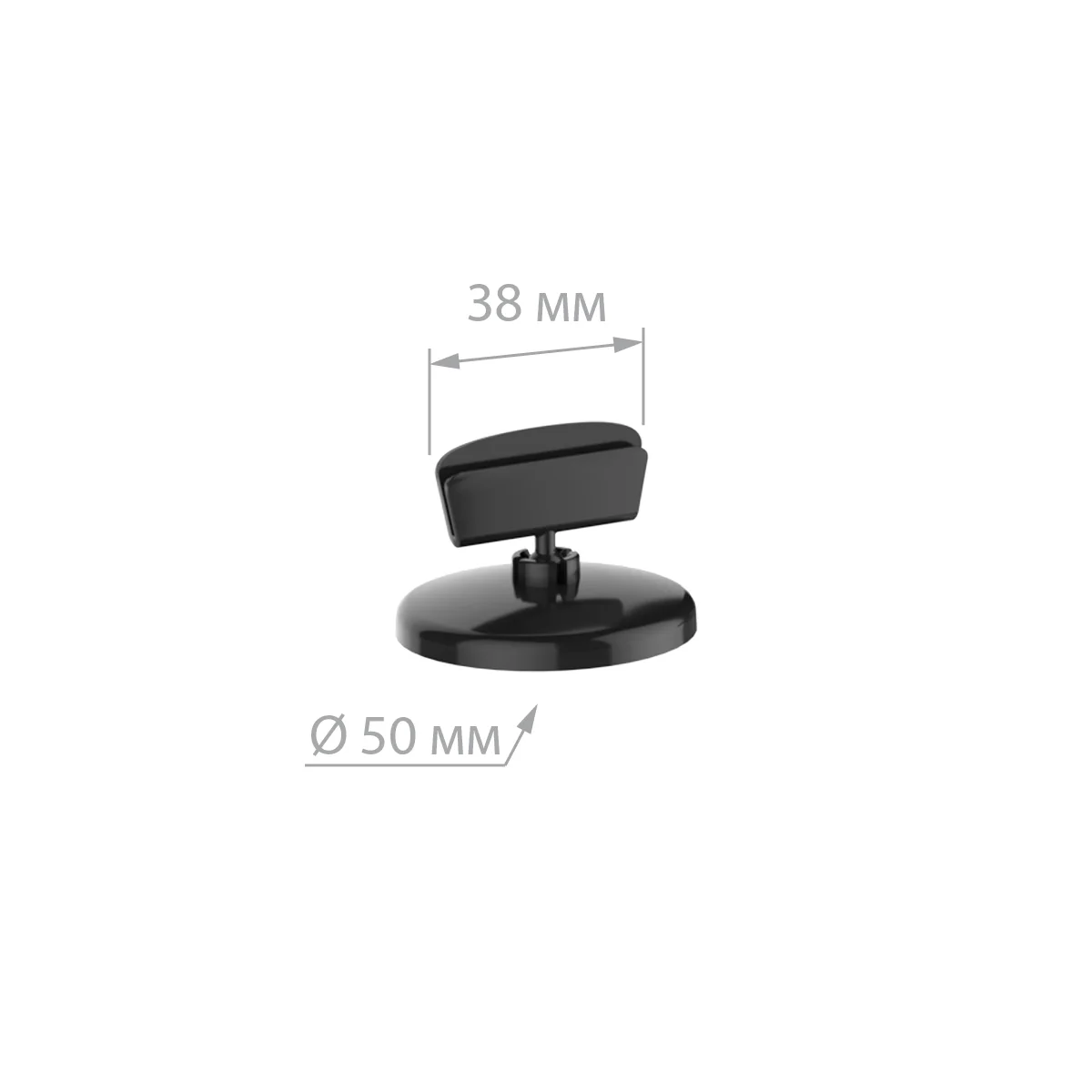 MAG-BASE-CLIP oyoqcha 0 mm, qora narx yorlig‘i ushlagichi — 3-surat