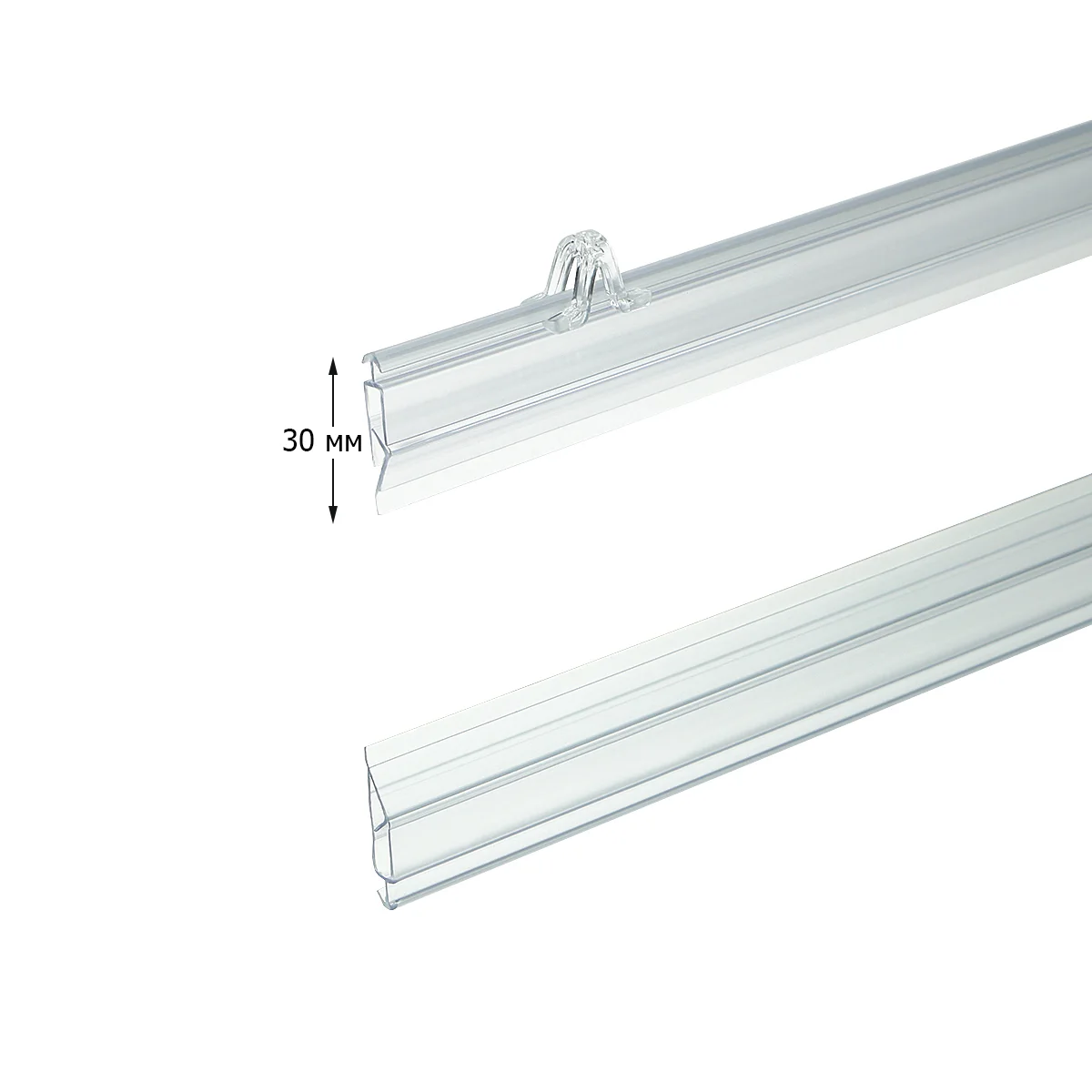 Plakatlar uchun profillar to‘plami GRIPPER-SET, uzunligi 1200 mm, shaffof — 5-surat