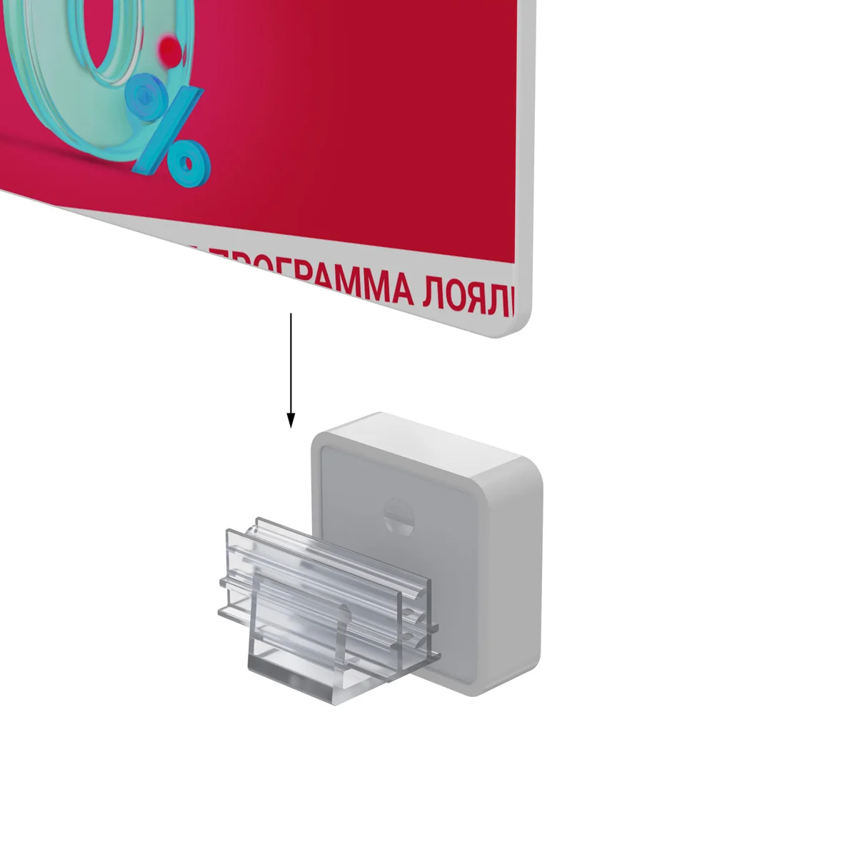 MAGNET-SGT-00 magnit ushlagichi sirtga 0° burchak ostida, oq — 2-surat