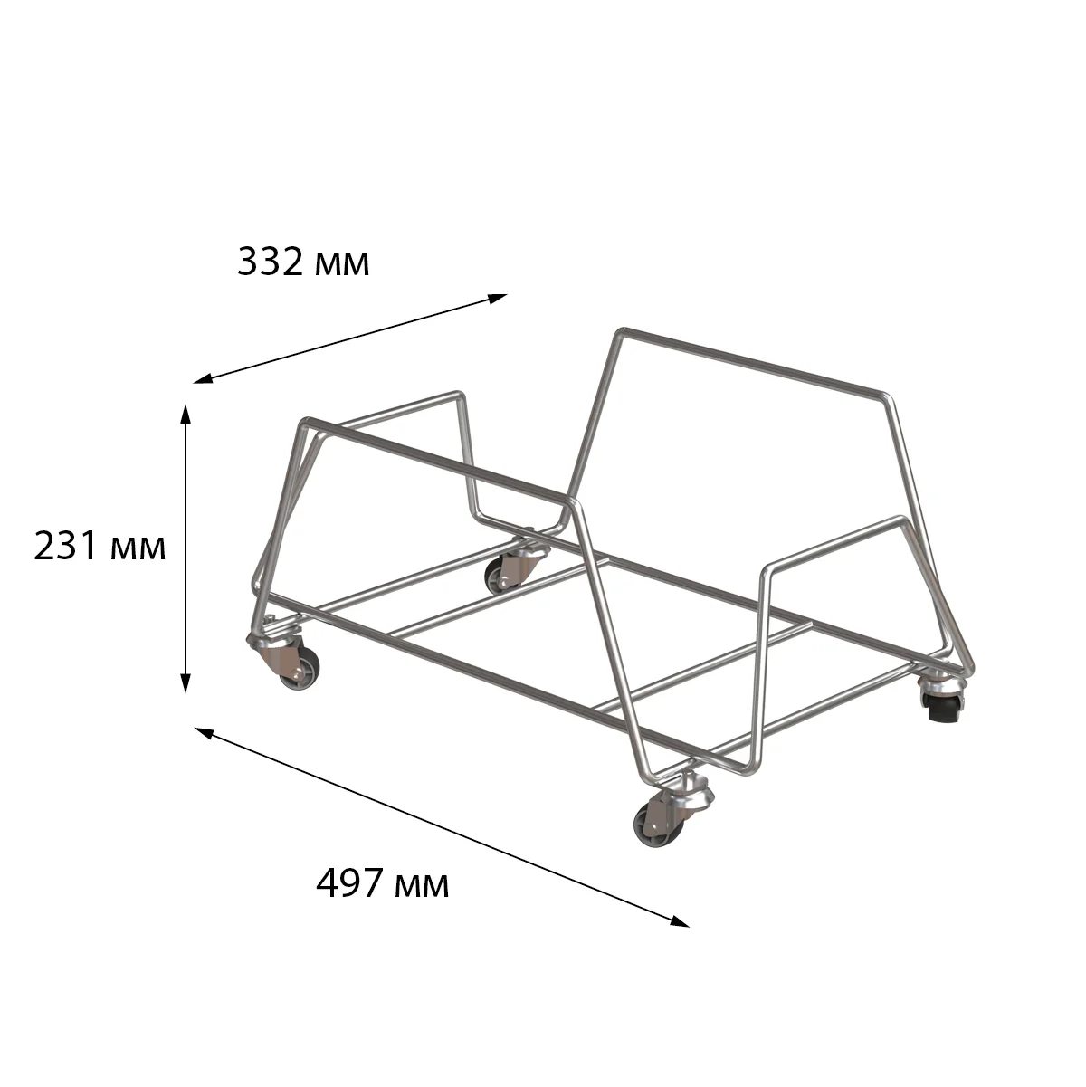 Savatlarni taxlash uchun g‘ildirakli BASKET STACKER tagligi — 8-surat