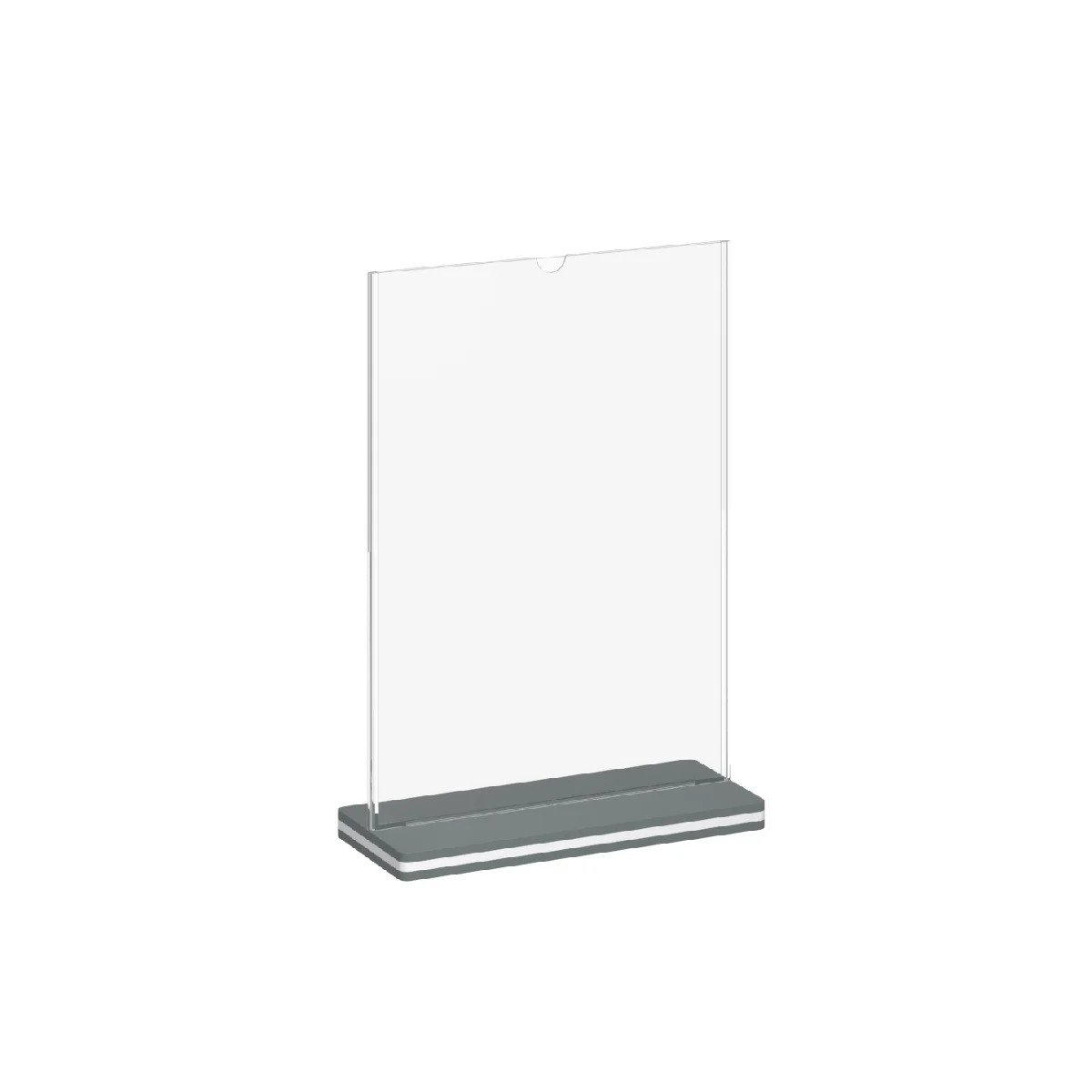 SIGNHOLDER T-stand A5 menyu ushlagichi, tagligi kulrang