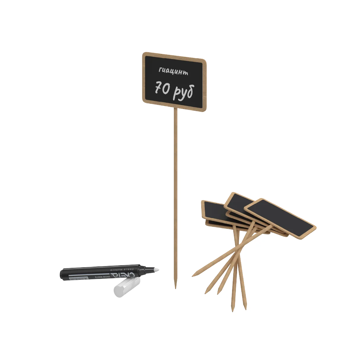 Меловая табличка на палочке WOODSTICK