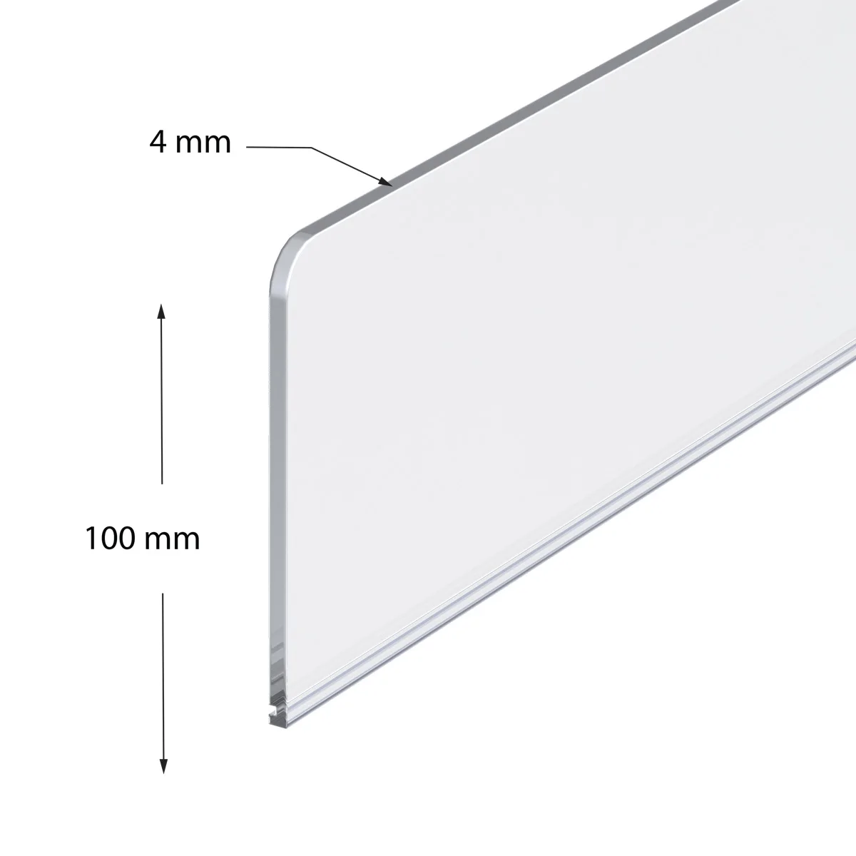 FR-RISER100 plastik old cheklagich, balandligi 100 mm, uzunligi 500 mm — 4-surat