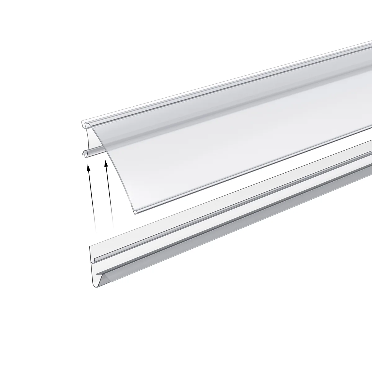 Nishab burchagini yaratish uchun profil ANGLE-SUPPORT-U shaffof, 988 mm — 2-surat