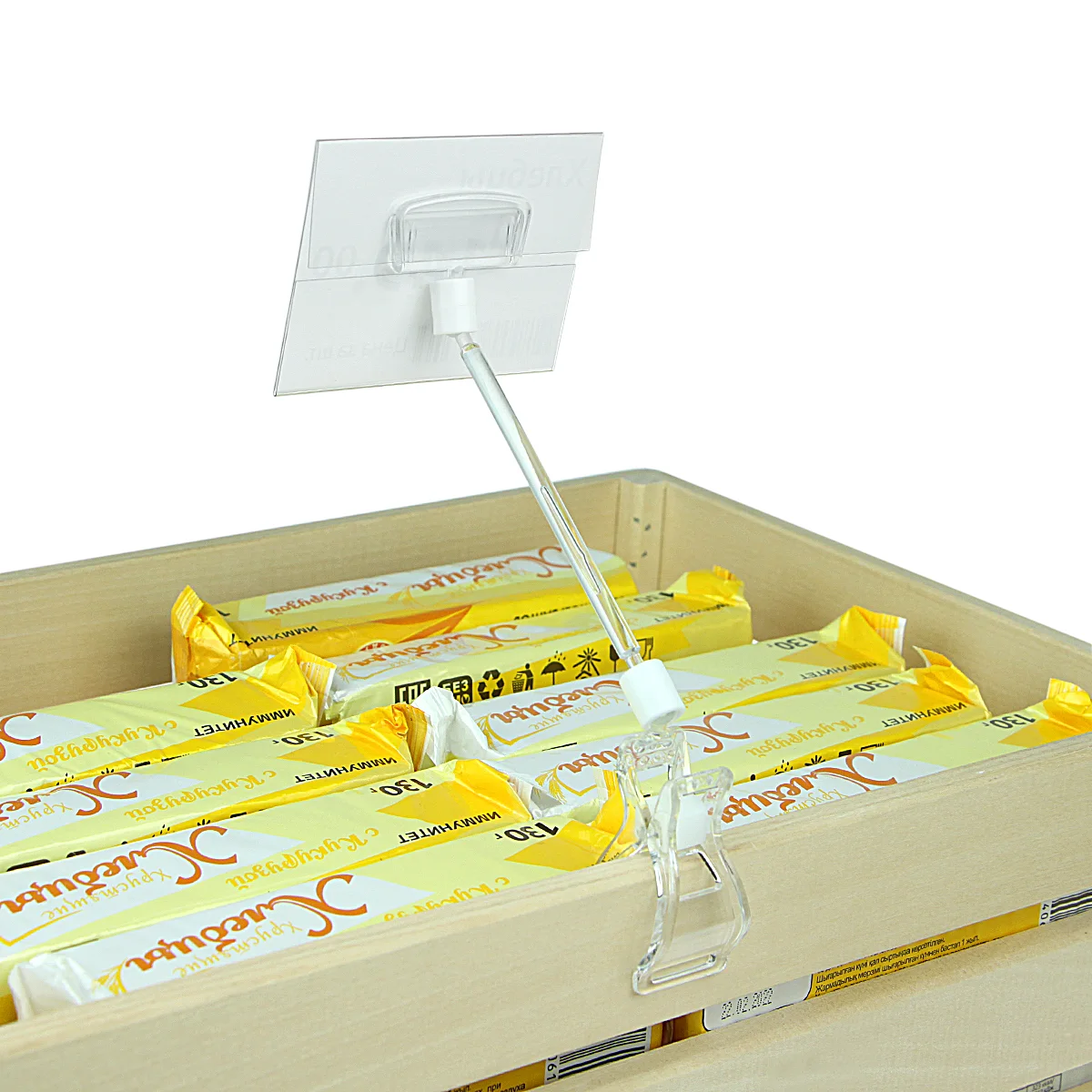 DELI-PRICER 80x60 gorizontal PET narx yorlig‘i cho‘ntagi — 6-surat