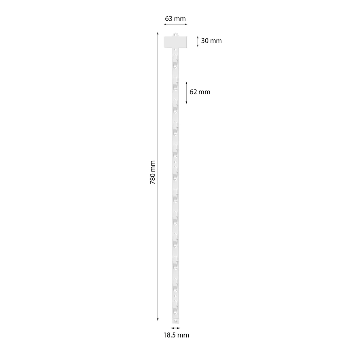 CLIP STRIP-W plastik osma lenta — 8-surat