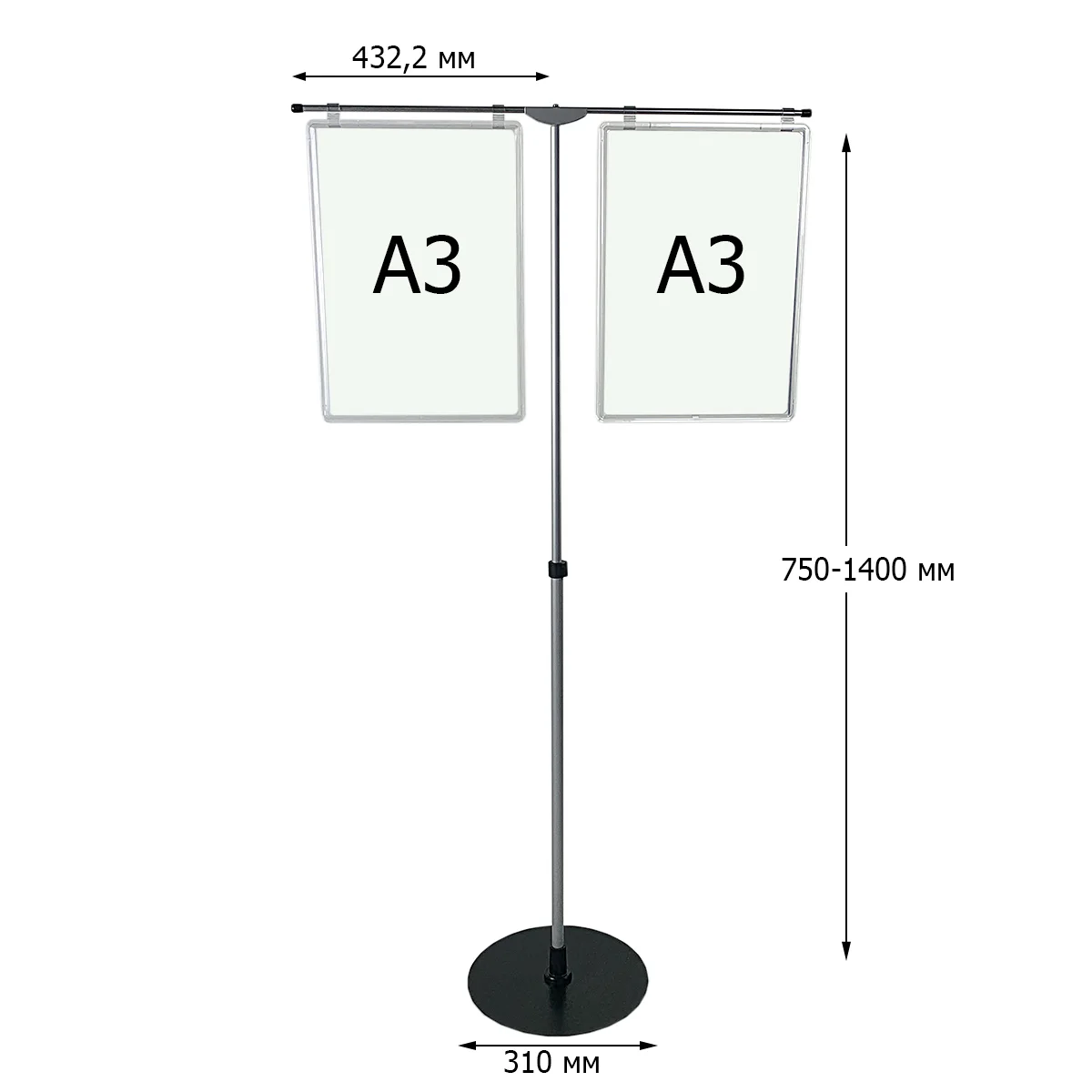 Teleskopik reklama stendi INFOSTAND-XL A3 Duo (qadoqda 10 dona) — 6-surat