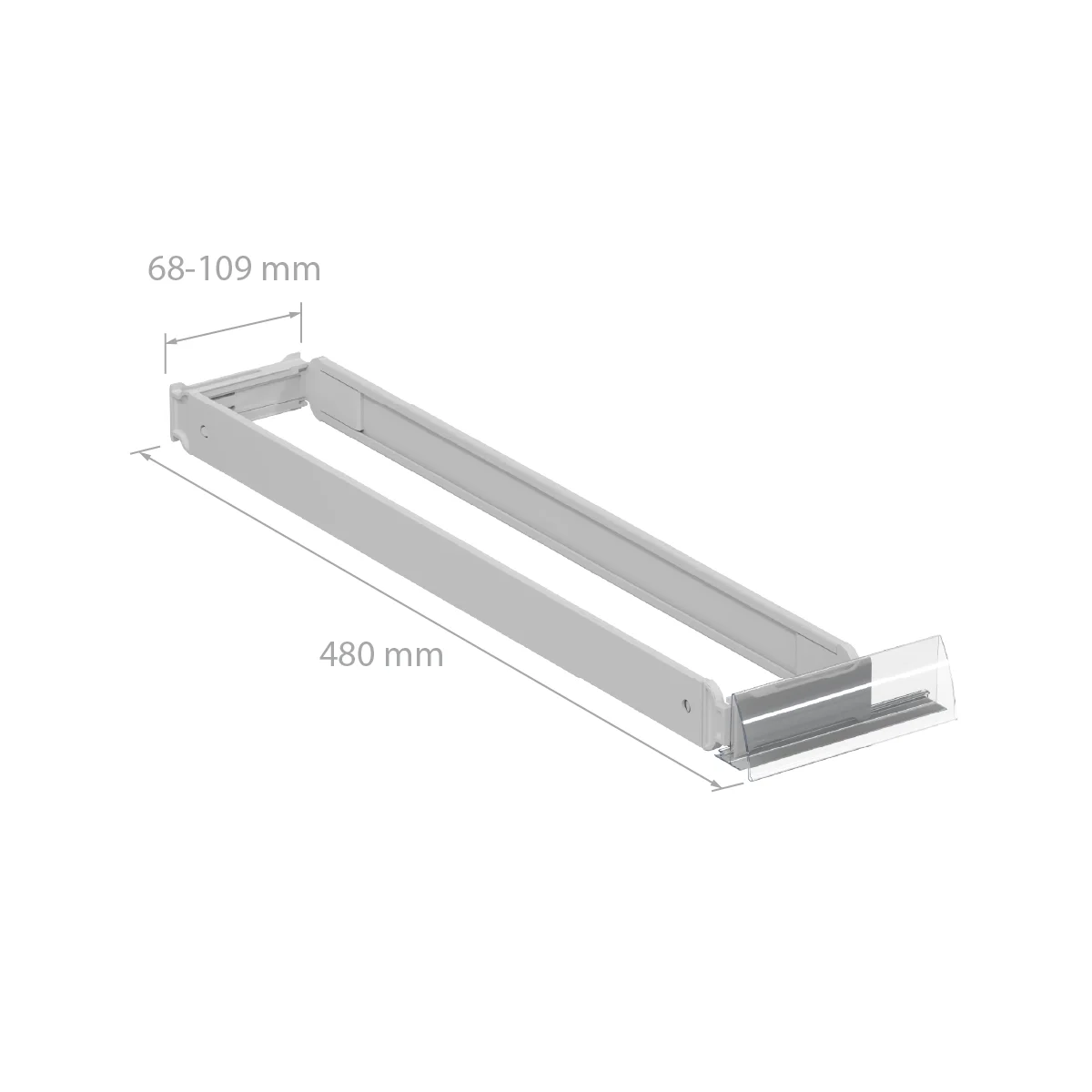 EASYFACE 480 mm suriladigan ramka, kulrang — 5-surat