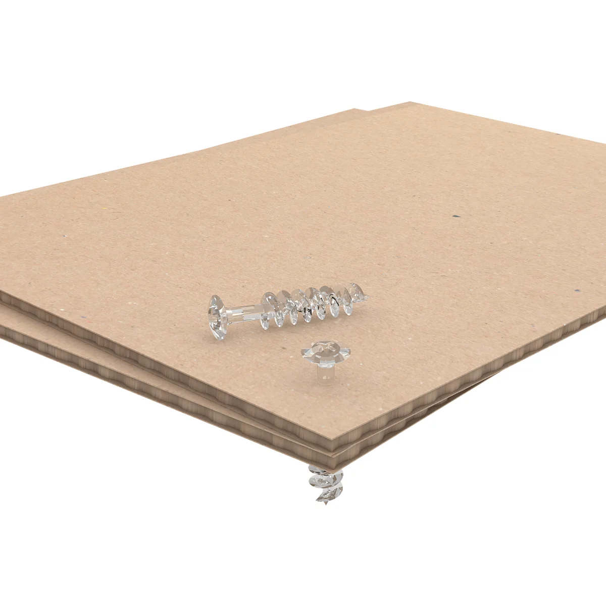 O‘zi rezba ochuvchi vint CB-SCREW, uzunligi 55 mm, rangi shaffof — 2-surat