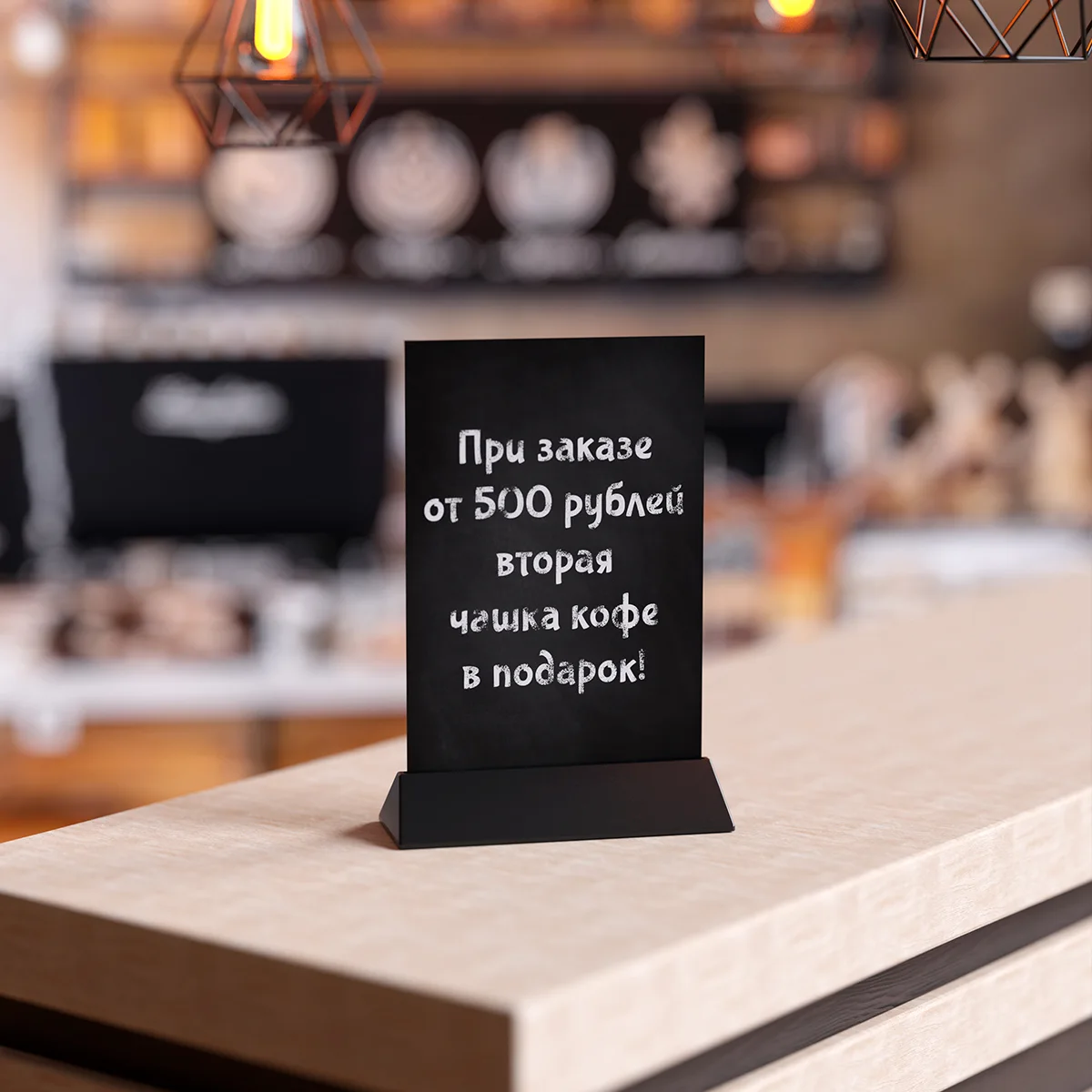 COLOR MENU BOARD A5 bo‘r taxtali stol usti lavhasi, tagligi qora (qadoqda 20 dona) — 3-surat