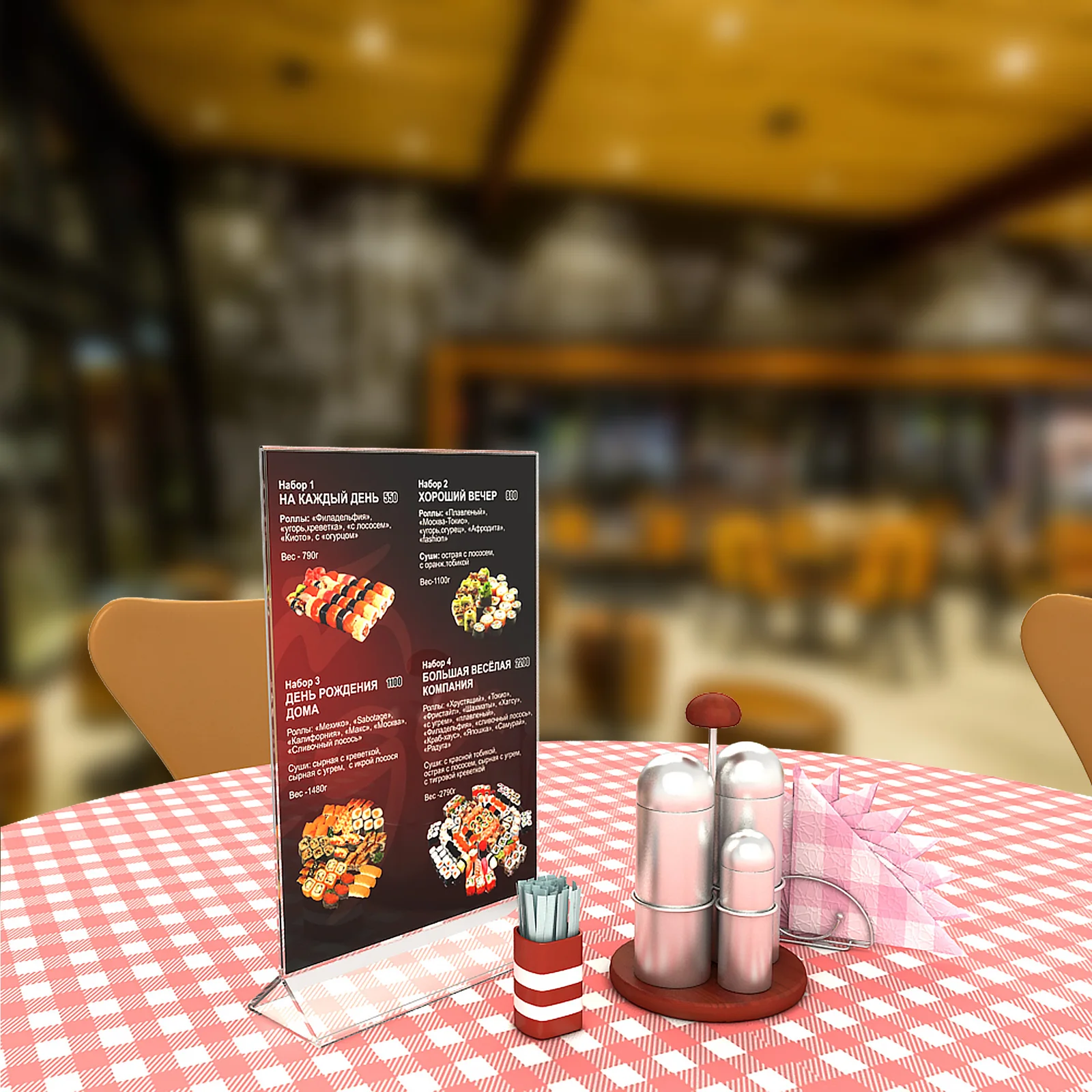 ACR-MENU HOLDER A5 ikki tomonlama menyu tagligi (qadoqda 10 dona) — 3-surat