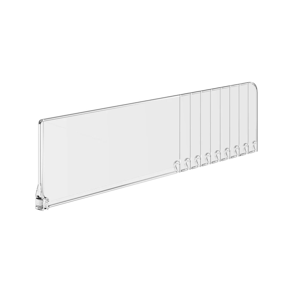 Plastik tokcha ajratgichi, balandligi 120 mm cheklagichsiz DIV120, uzunligi 285-485 mm