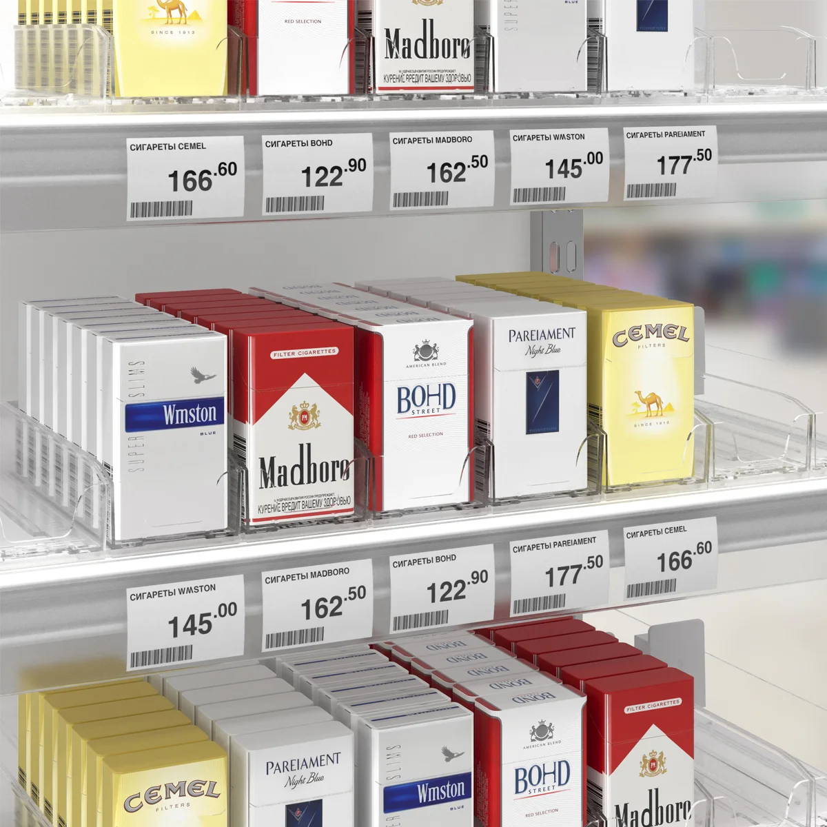 Лоток для сигарет SIG-TRAY, длина 385 мм, сила толкания 3N — фото 5