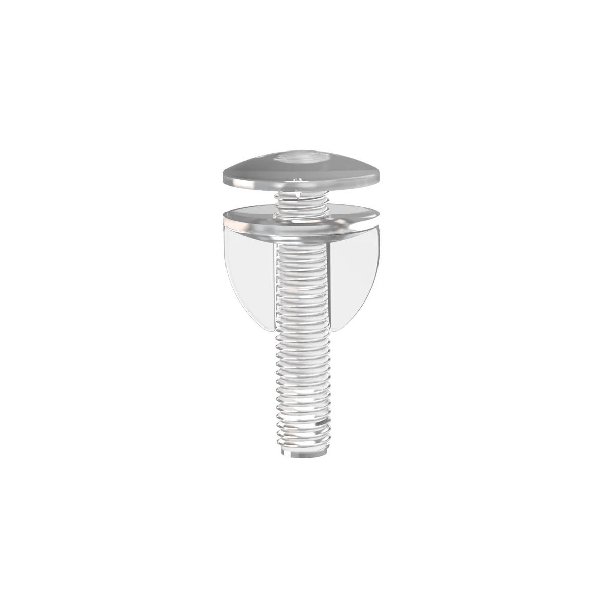 Винт и гайка пластиковый с ушками VIKING SCREW S-25, цвет прозрачный