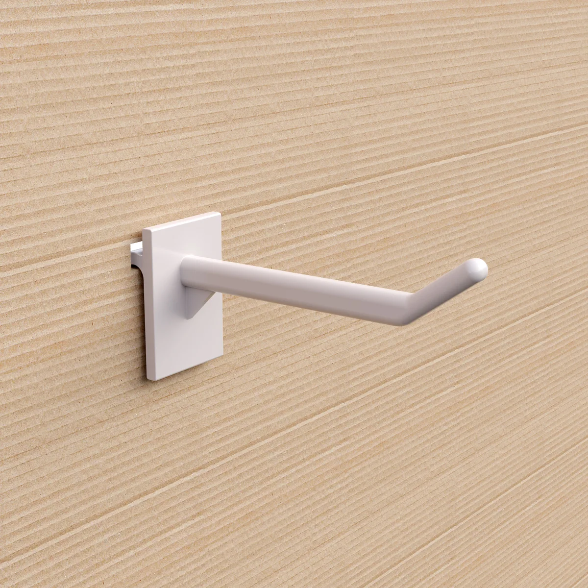 Yakka ilgak SINGLE HOOK-CR-65 oq, karton uchun, uzunligi 65 mm — 3-surat