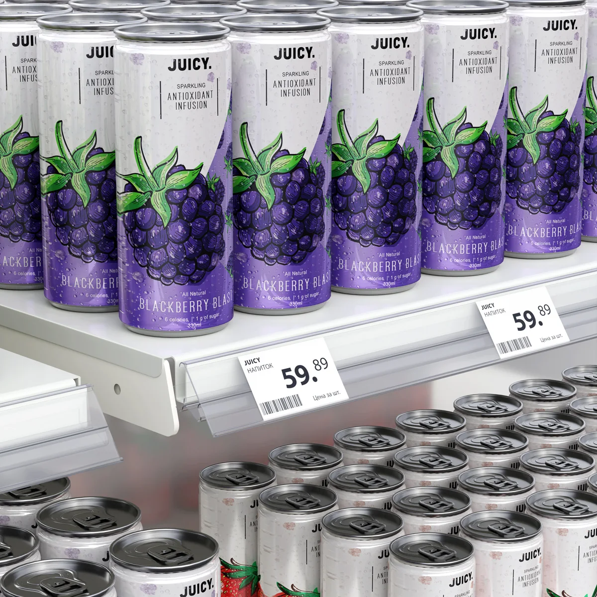 LST39 ikki holatli narx yorlig‘i ushlagichi, shaffof, 1238 mm — 4-surat