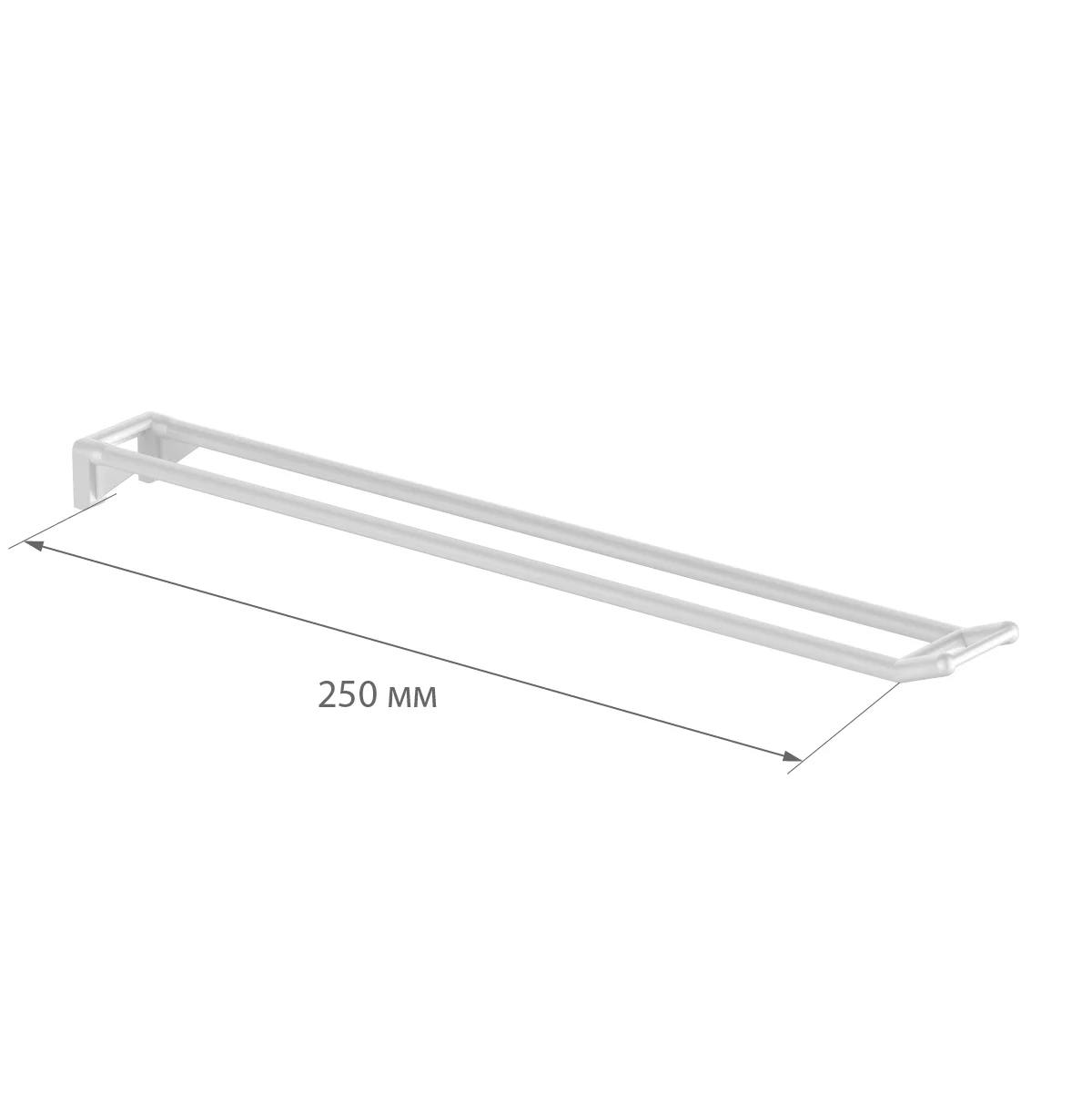 Qo‘sh plastik konsol DOUBLE HOOK 250, uzunligi 250 mm — 3-surat