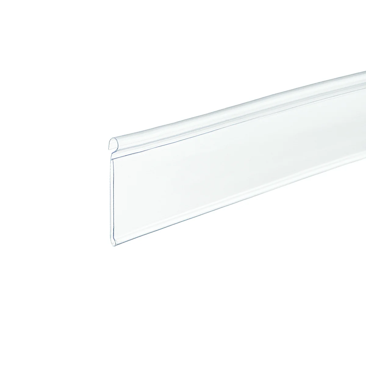 Ценникодержатель DRA39 прозрачный, 1000 мм на корзины из металлических прутьев