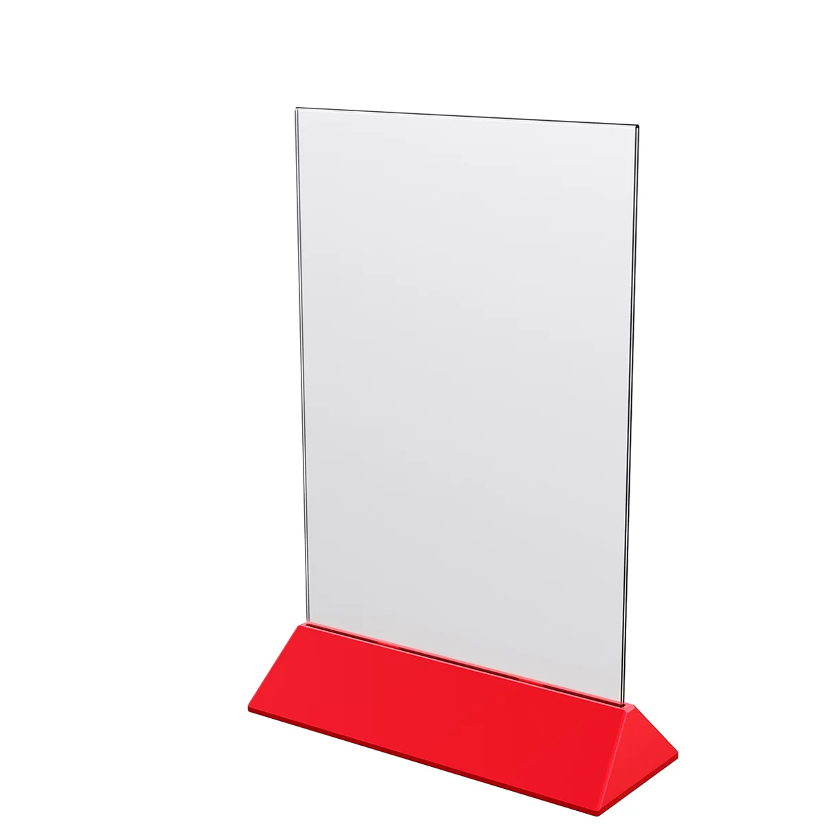 COLOR MENU HOLDER A4 akril cho‘ntakli menyu tagligi, tagligi qizil