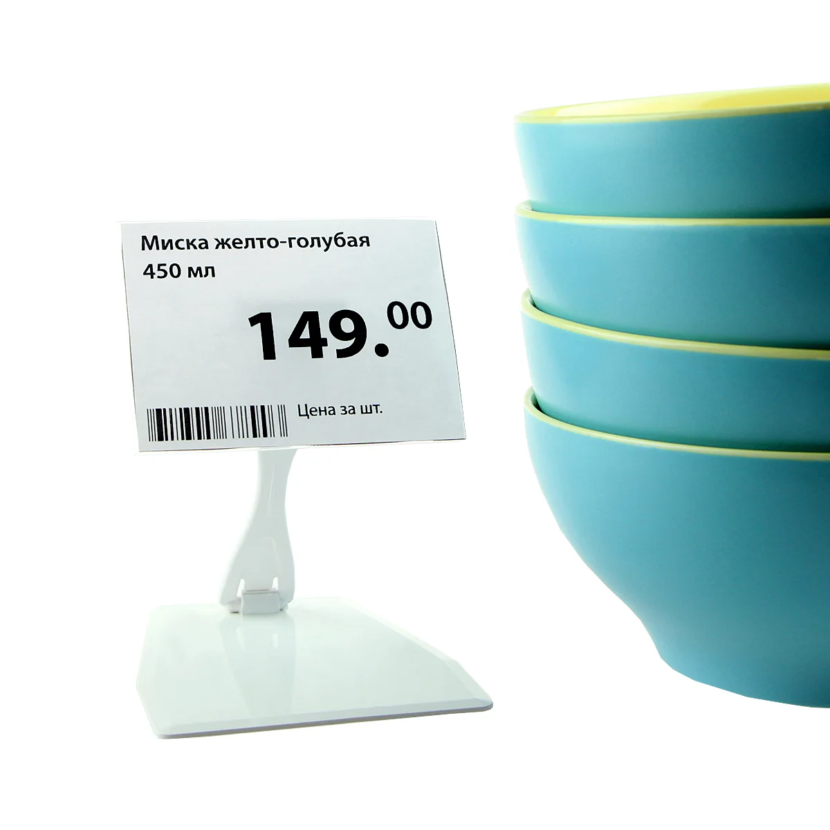 DELI-UNBO-SET90 stol usti narx yorlig‘i ushlagichi, oq — 5-surat