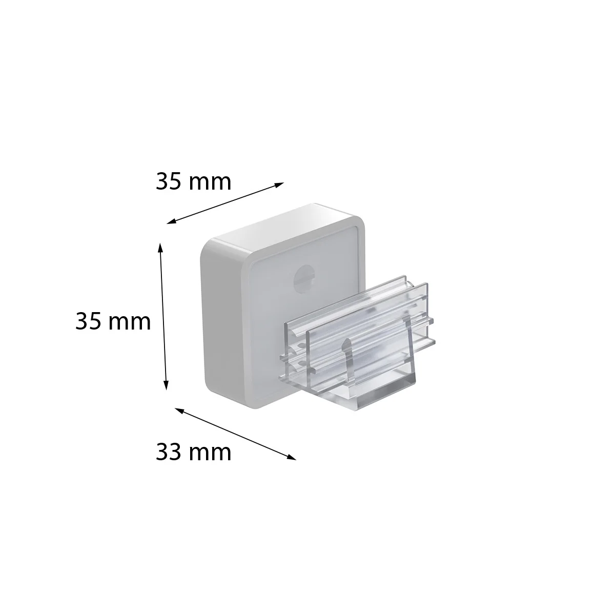 MAGNET-SGT-00 magnit ushlagichi sirtga 0° burchak ostida, oq — 4-surat