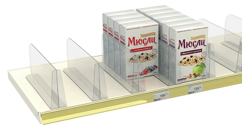 Plastik ajratgich, balandligi 150 mm DIVT-T-150-T old to‘siqli, 480 mm — 3-surat